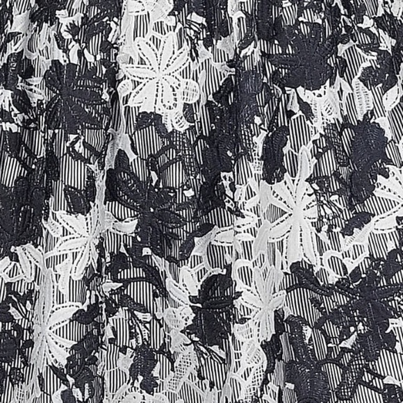 Thakoon Addition Navy & White Lace Floral Print Mini Skirt Size 6 Small S - Picture 3 of 6